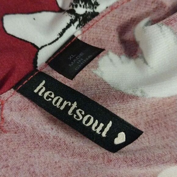 Heart Soul Pink White Floral Ruffled Cold Shoulder Surplice Bodysuit XL - Picture 12 of 14